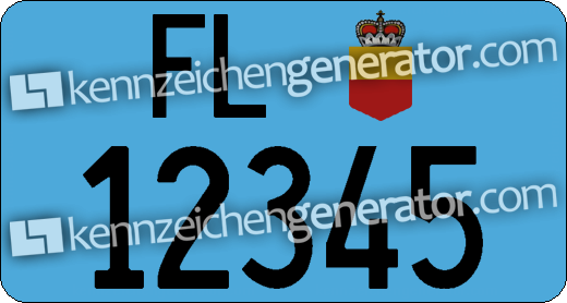 Kontrollschild Arbeitsfahrzeug Liechtenstein