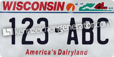Kennzeichen Wisconsin USA