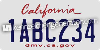 Kennzeichen California USA