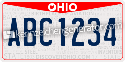 Kennzeichen Ohio USA