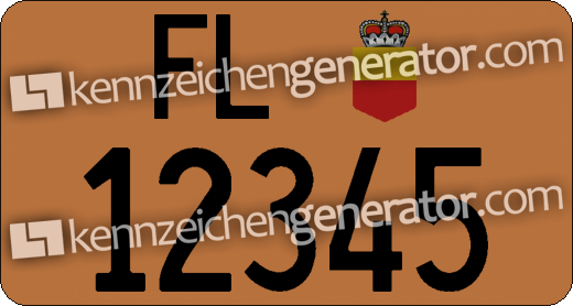 Kontrollschild Ausnahmefahrzeuge Liechtenstein
