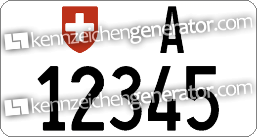 Histroisches Kontrollschild Administration (1963-2003) Schweiz