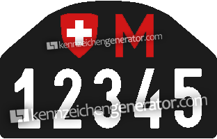 Historisches Kontrollschild Militär (1925-1960) Schweiz