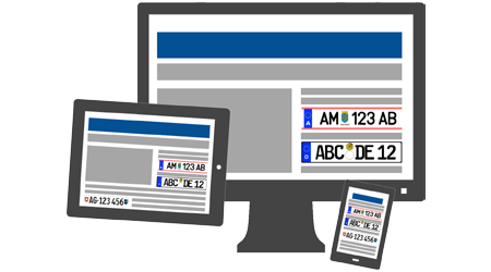 KFZ-Kennzeichen für Webanwendungen